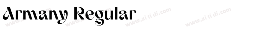 Armany Regular字体转换